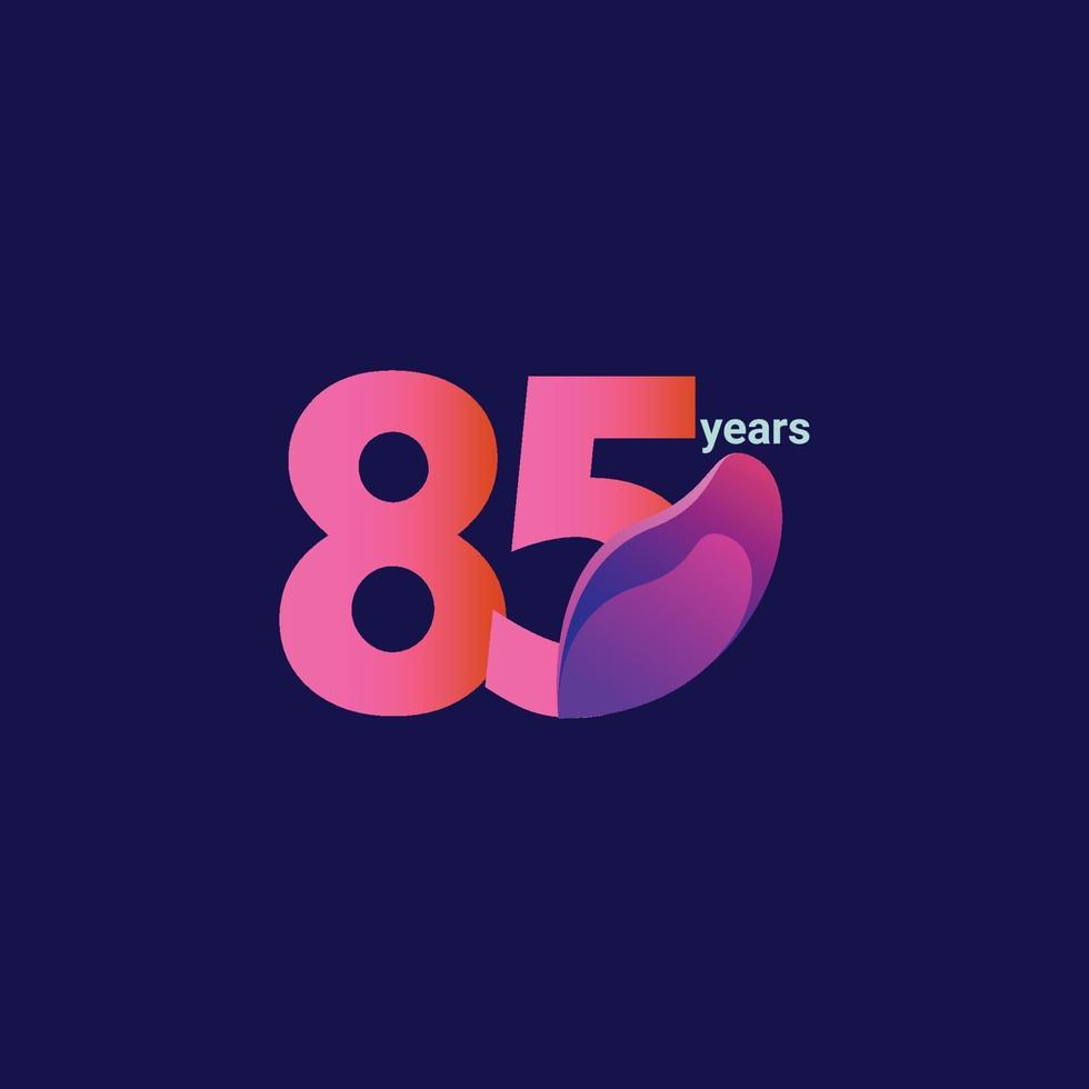 85 Years Anniversary Celebration Vector Template Design Illustration