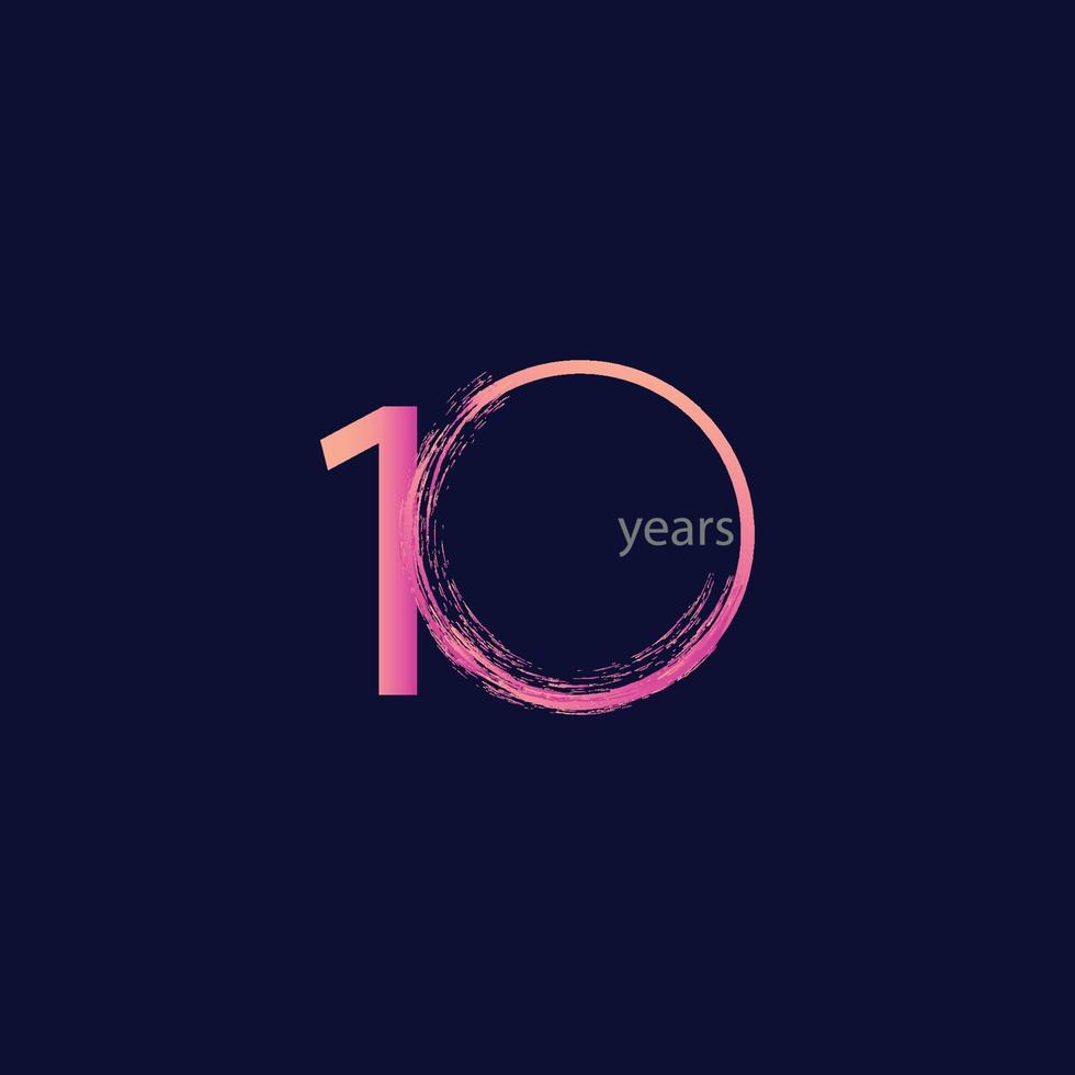 10 Years Anniversary Celebration Vector Template Design Illustration