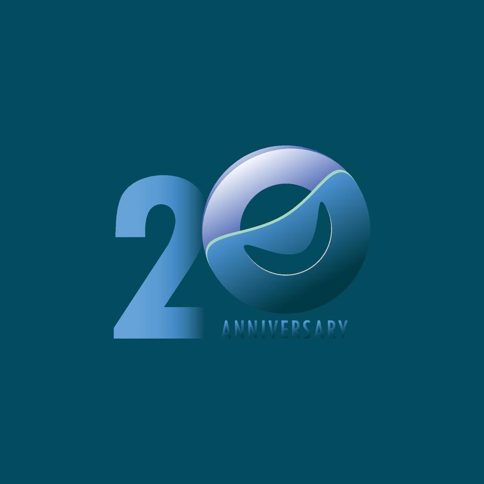 20 Years Anniversary Celebration Vector Template Design Illustration