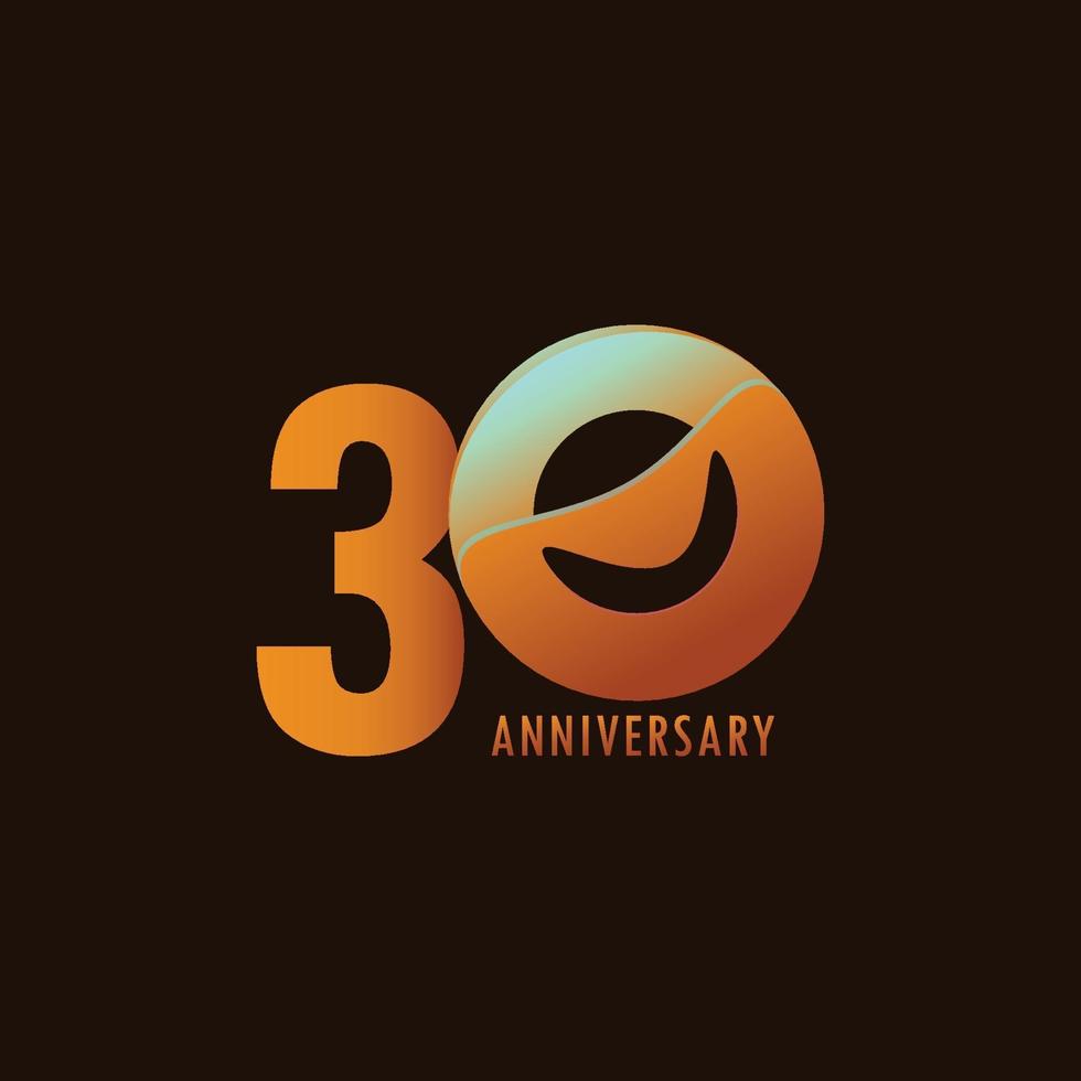 30 Years Anniversary Celebration Vector Template Design Illustration