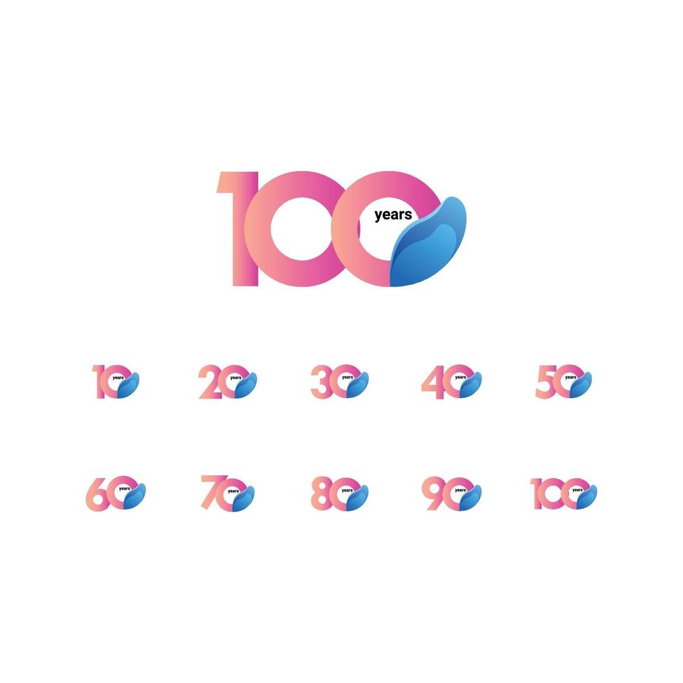 100 Years Anniversary Celebration Vector Template Design Illustration
