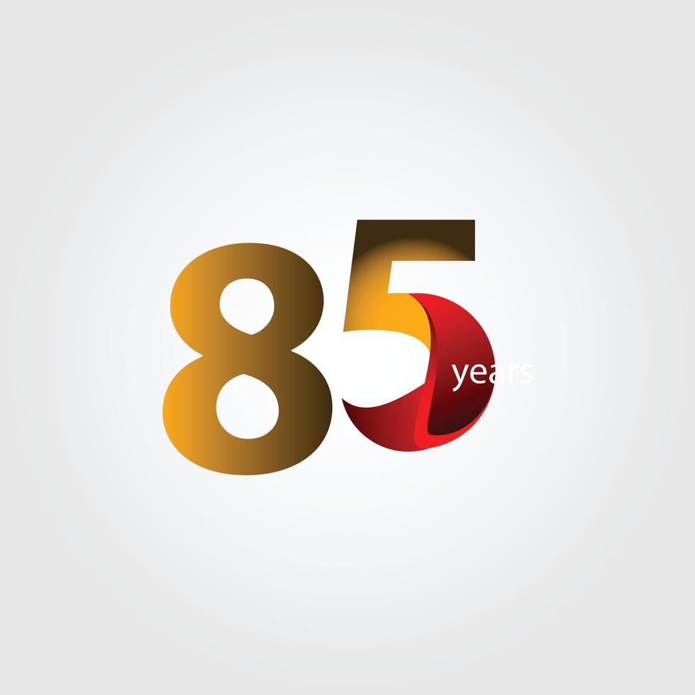 85 Years Anniversary Celebration Vector Template Design Illustration