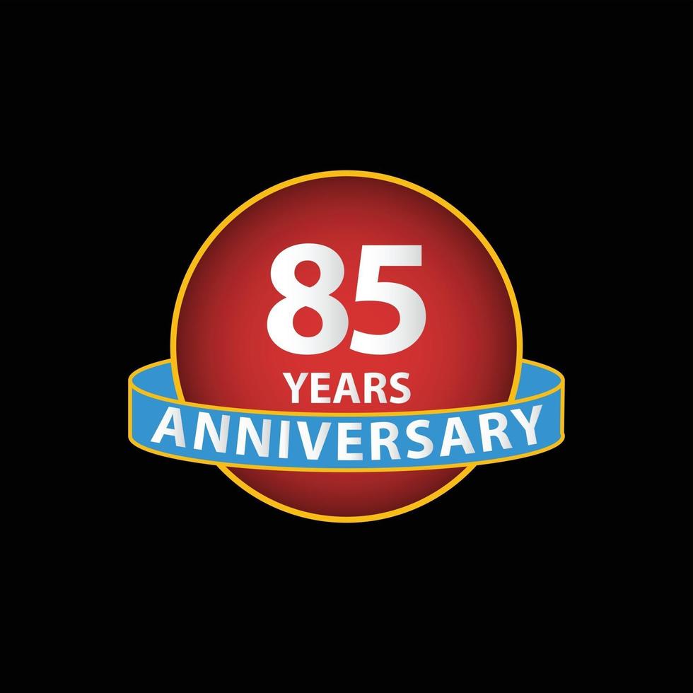 85 Years Anniversary Celebration Vector Template Design Illustration