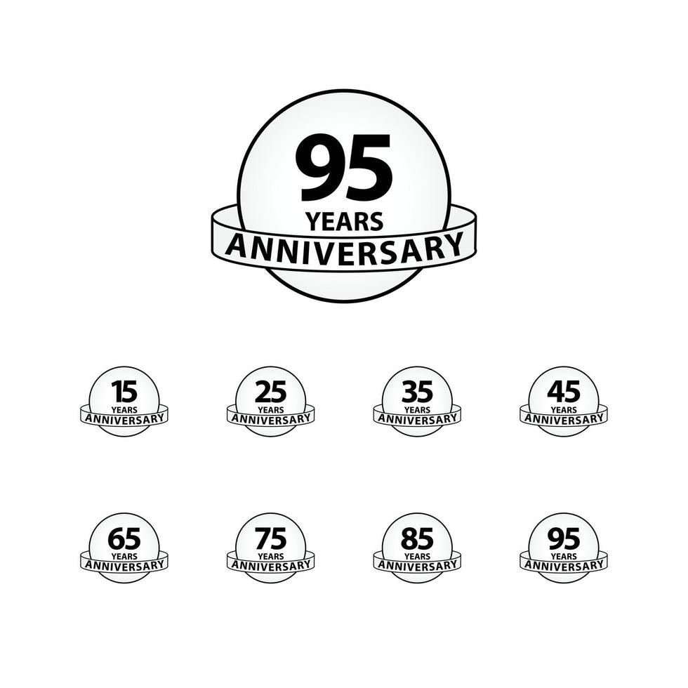 95 Years Anniversary Celebration Vector Template Design Illustration