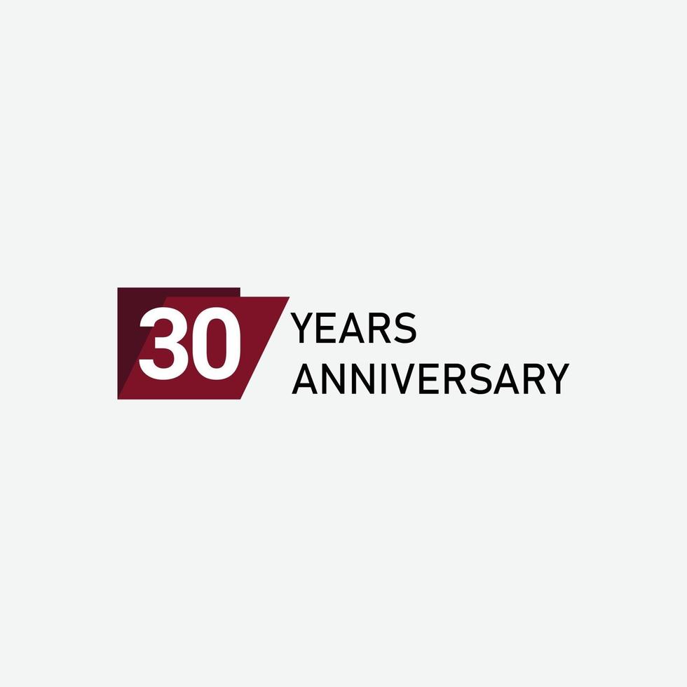 30 Years Anniversary Celebration Vector Template Design Illustration