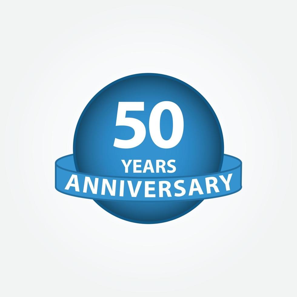 50 Years Anniversary Celebration Vector Template Design Illustration