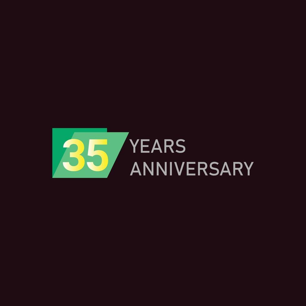 35 Years Anniversary Celebration Vector Template Design Illustration