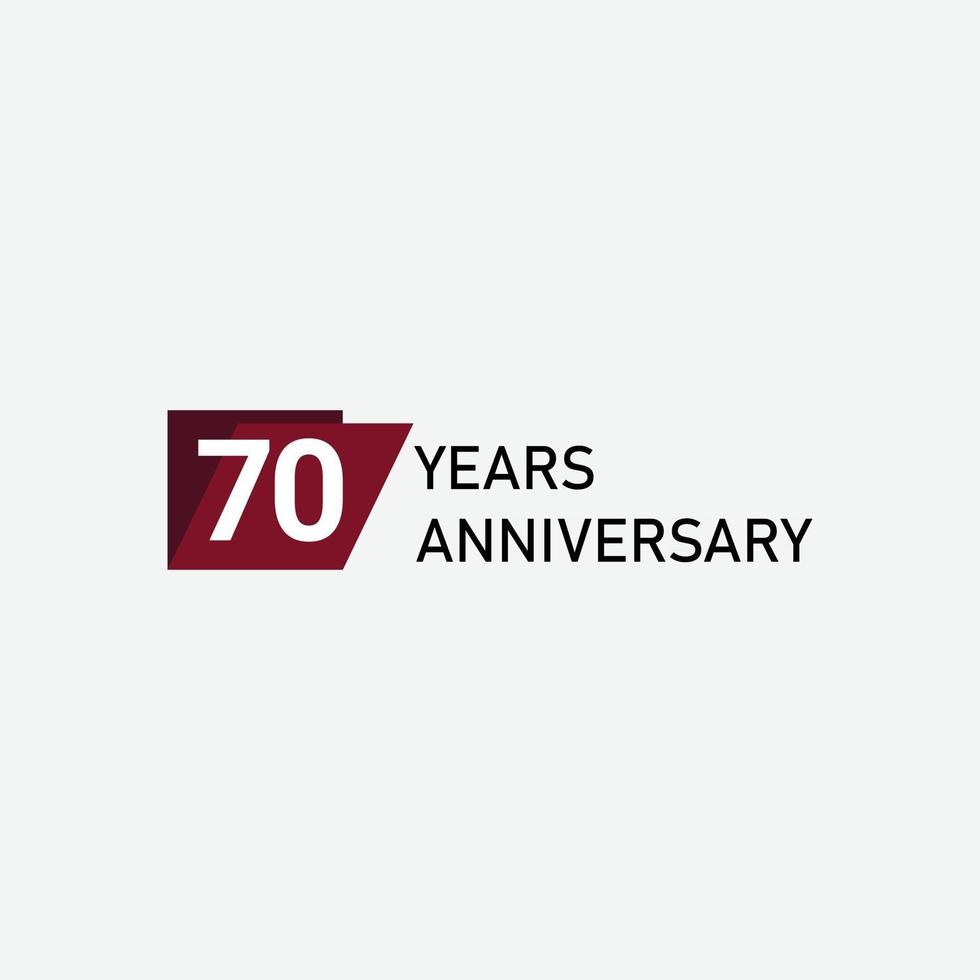 70 Years Anniversary Celebration Vector Template Design Illustration