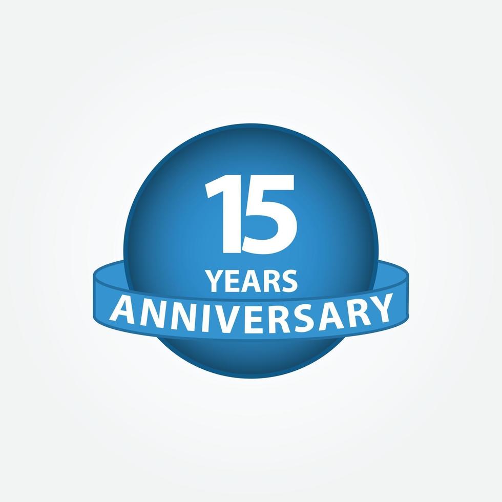 15 Years Anniversary Celebration Vector Template Design Illustration