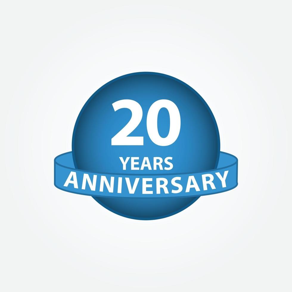 20 Years Anniversary Celebration Vector Template Design Illustration