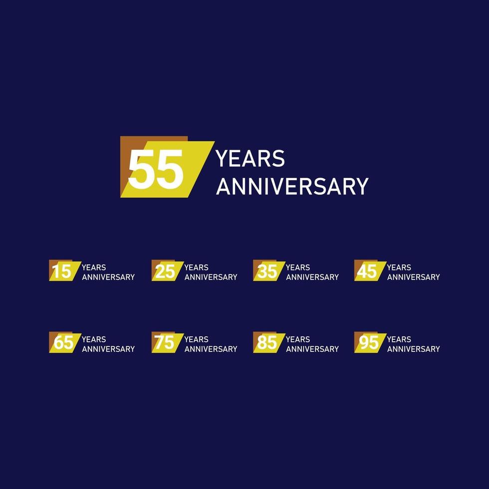 55 Years Anniversary Celebration Vector Template Design Illustration