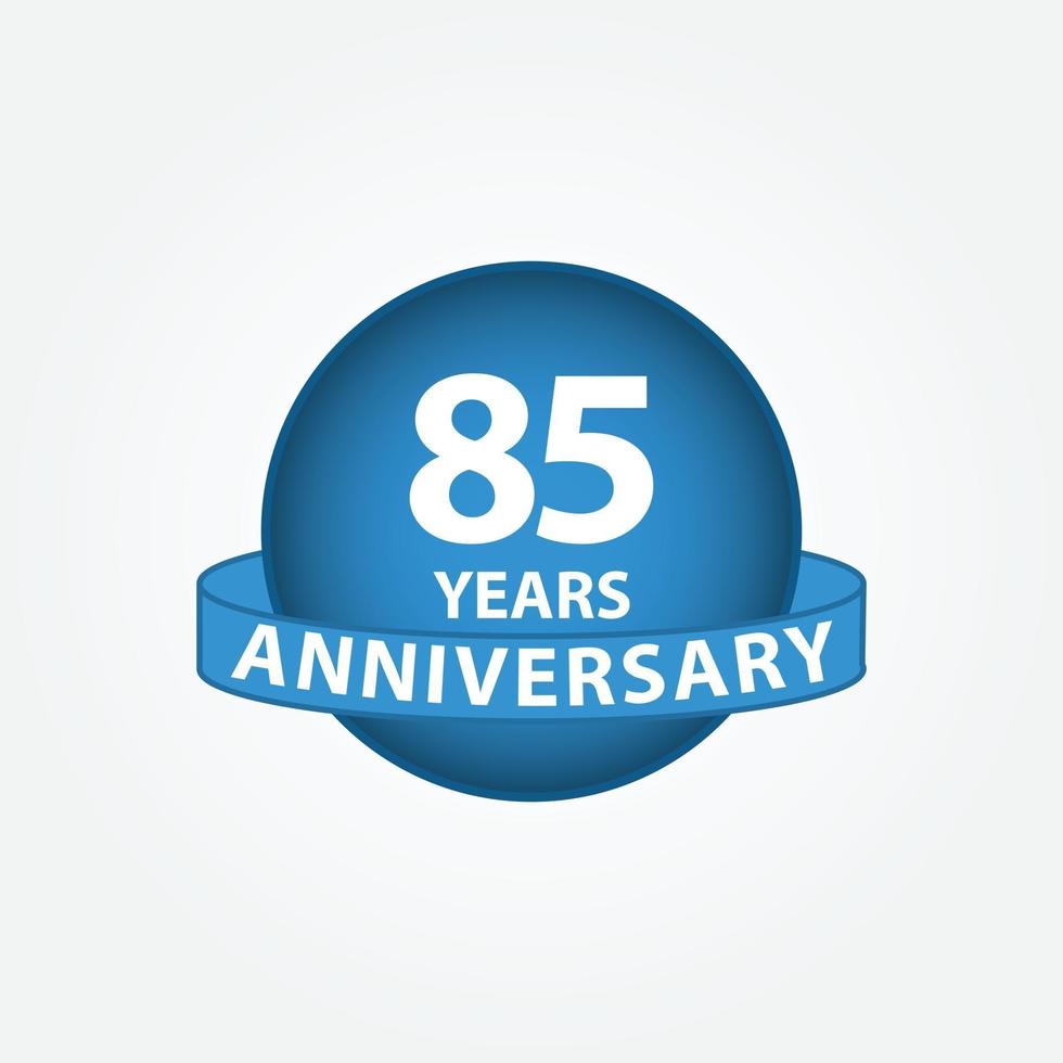 85 Years Anniversary Celebration Vector Template Design Illustration