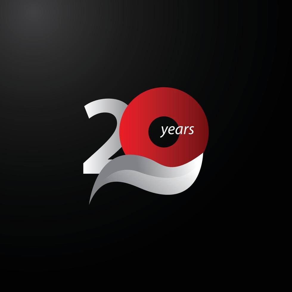 20 Years Anniversary Celebration Vector Template Design Illustration