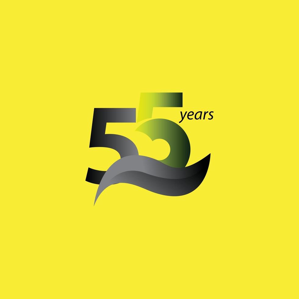 55 Years Anniversary Celebration Vector Template Design Illustration