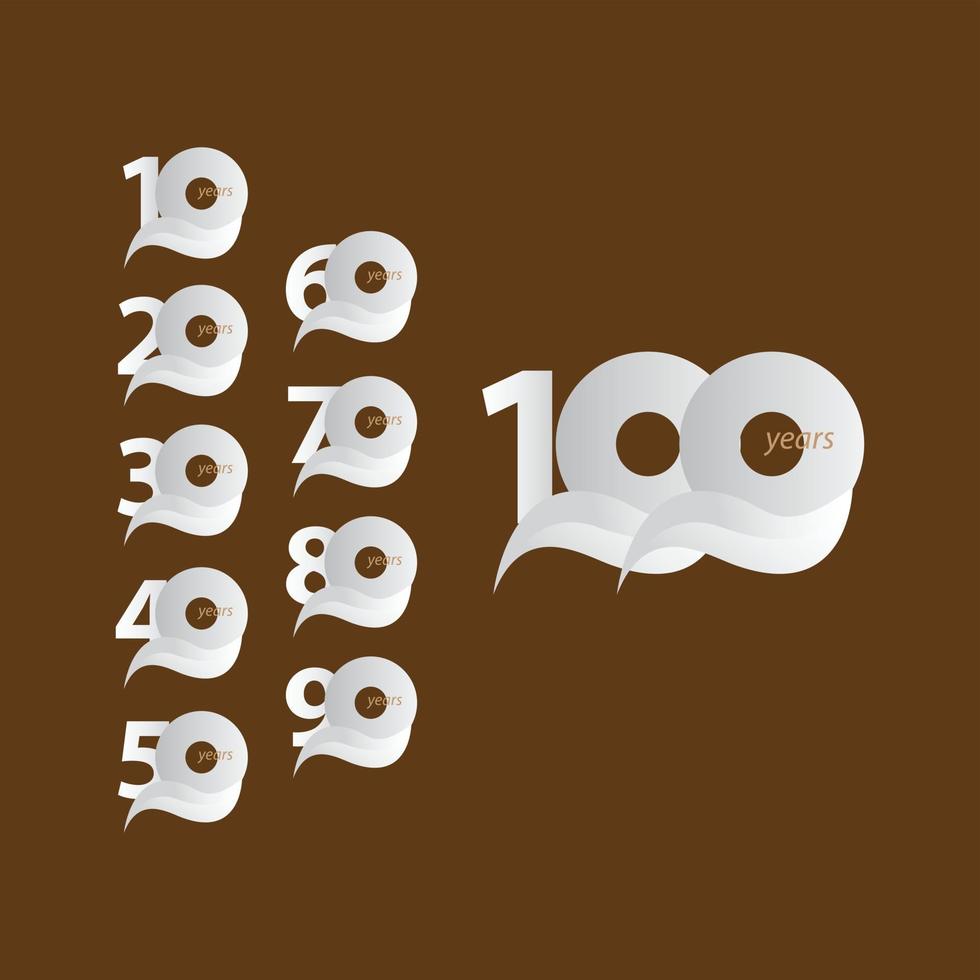 100 Years Anniversary Celebration Vector Template Design Illustration