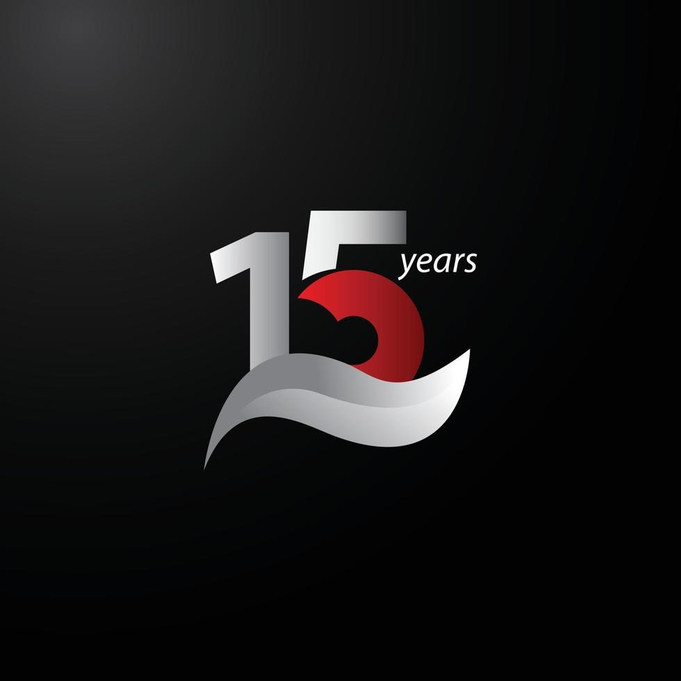15 Years Anniversary Celebration Vector Template Design Illustration