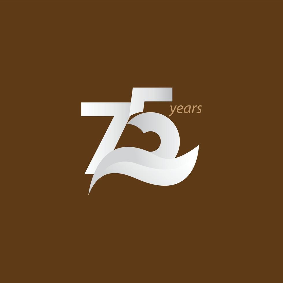 75 Years Anniversary Celebration Vector Template Design Illustration