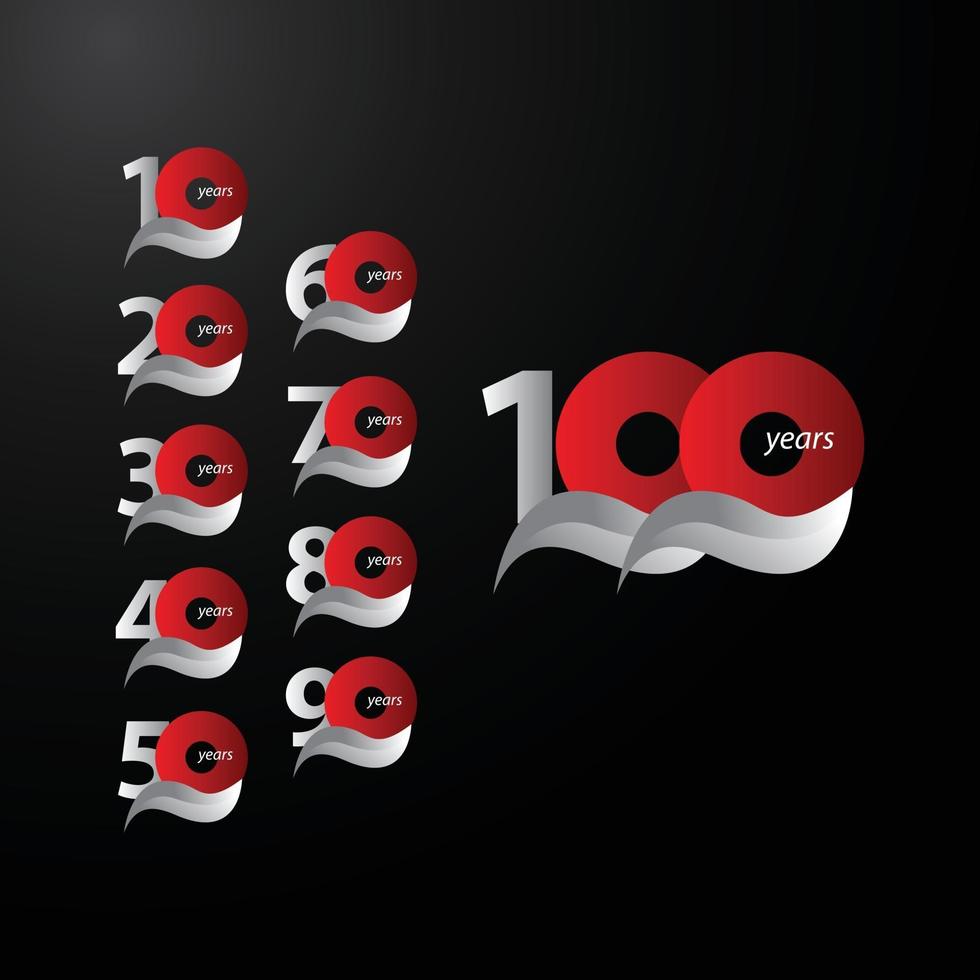 100 Years Anniversary Celebration Vector Template Design Illustration