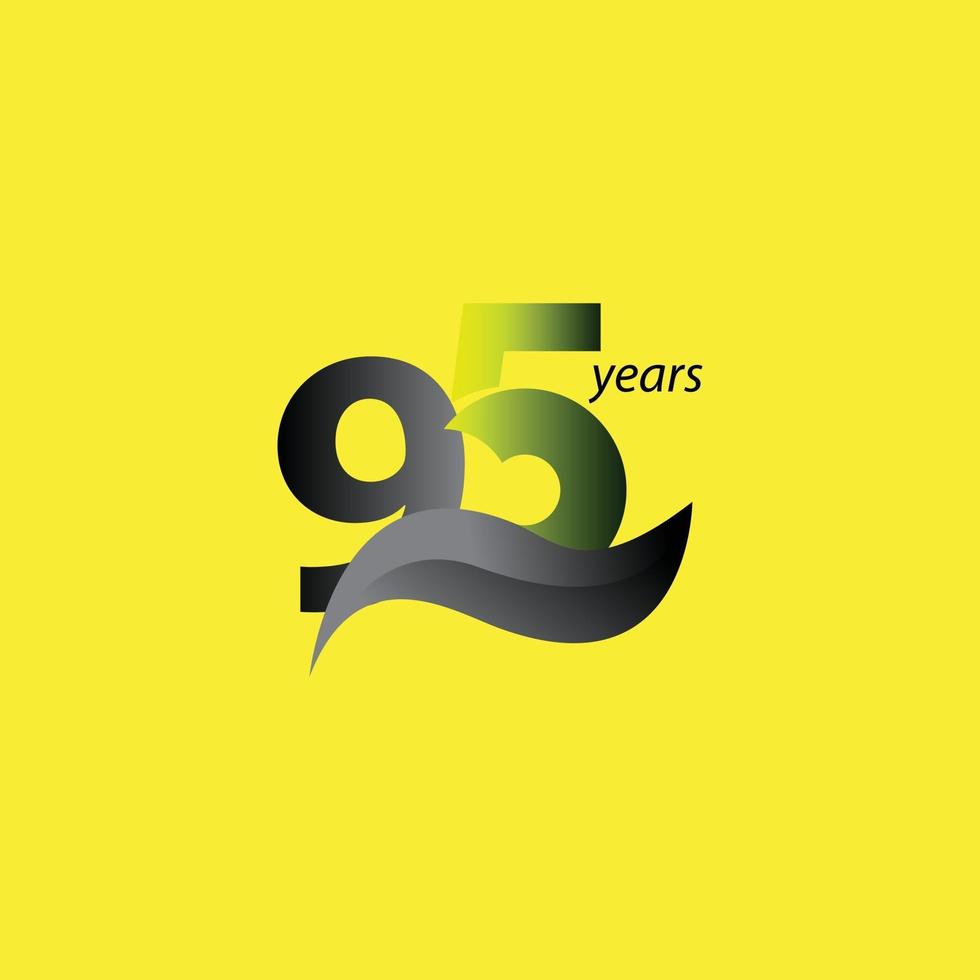 95 Years Anniversary Celebration Vector Template Design Illustration