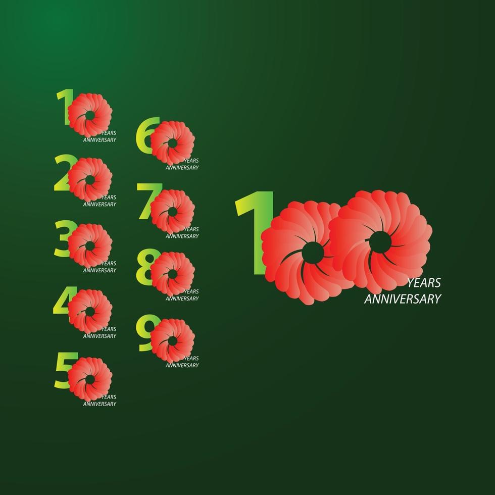 100 Years Anniversary Celebration Vector Template Design Illustration