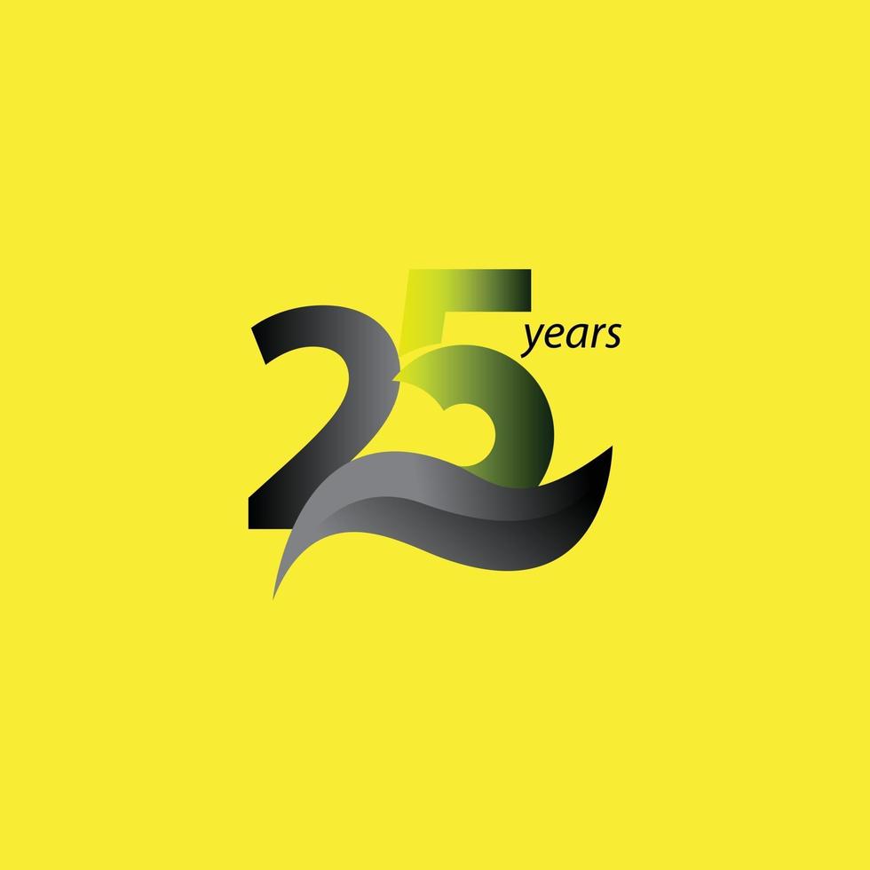 25 Years Anniversary Celebration Vector Template Design Illustration
