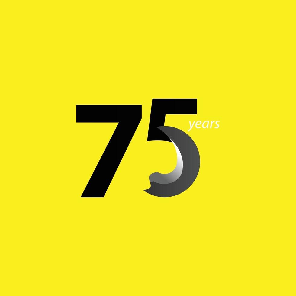 75 Years Anniversary Celebration Vector Template Design Illustration