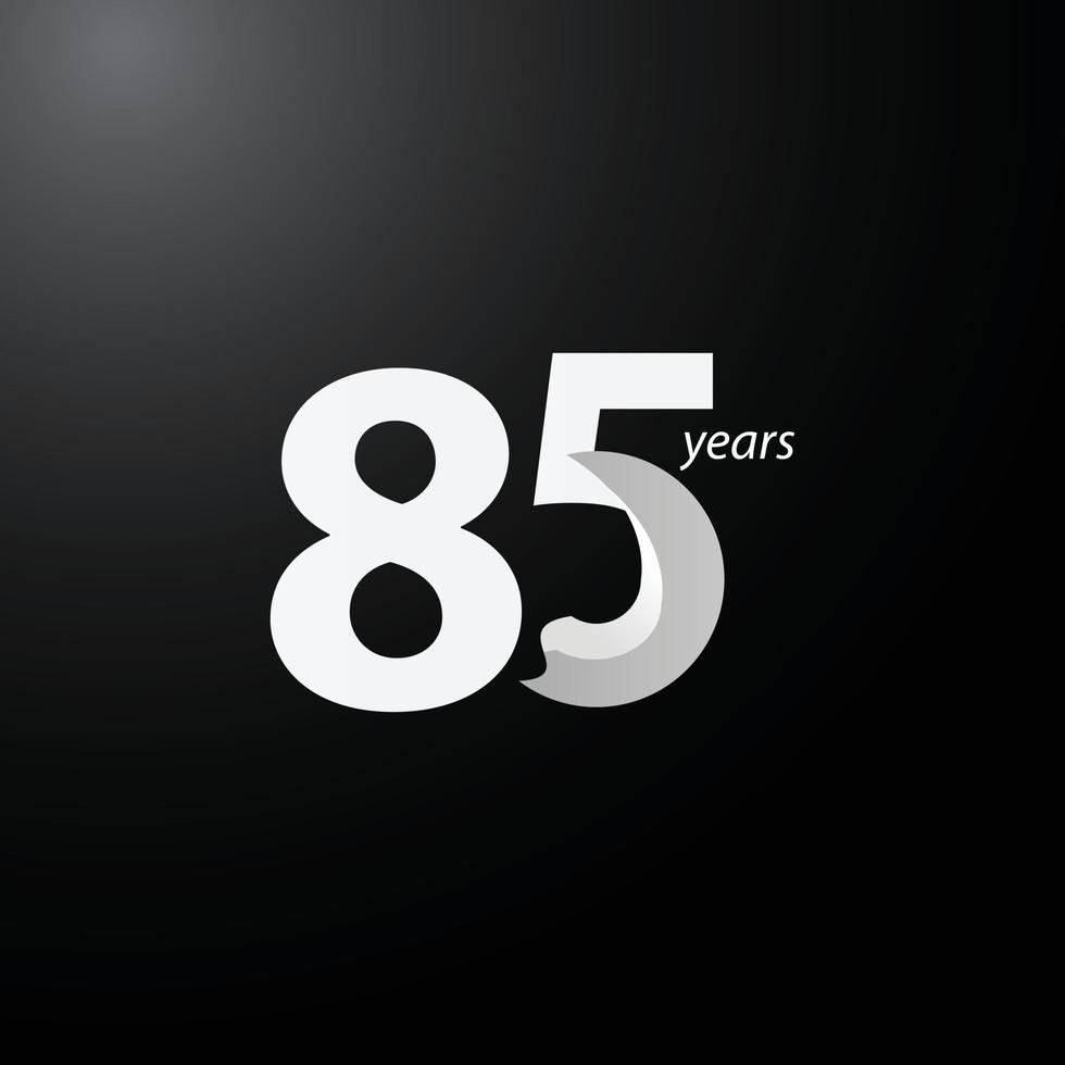 85 Years Anniversary Celebration Vector Template Design Illustration