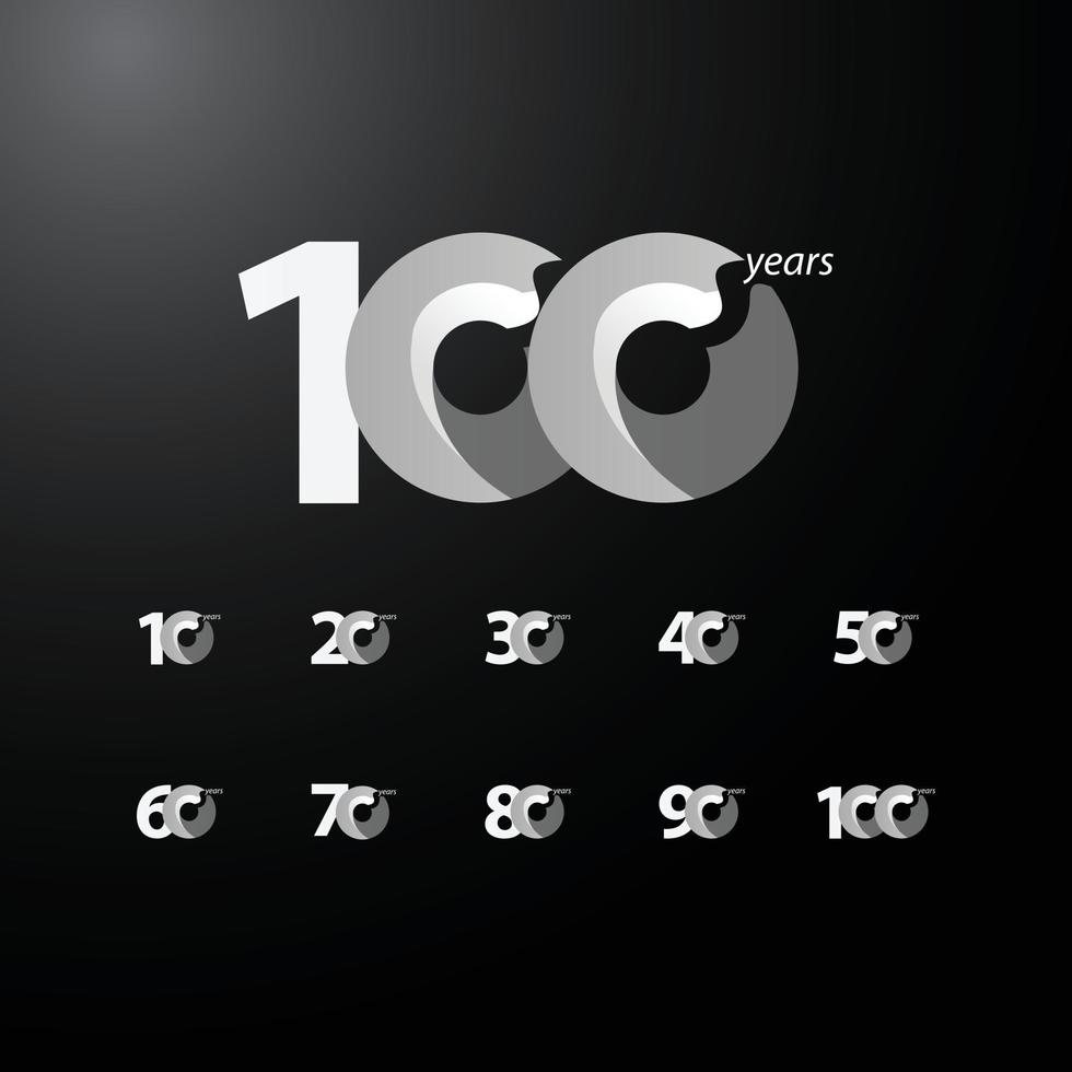 100 Years Anniversary Celebration Vector Template Design Illustration