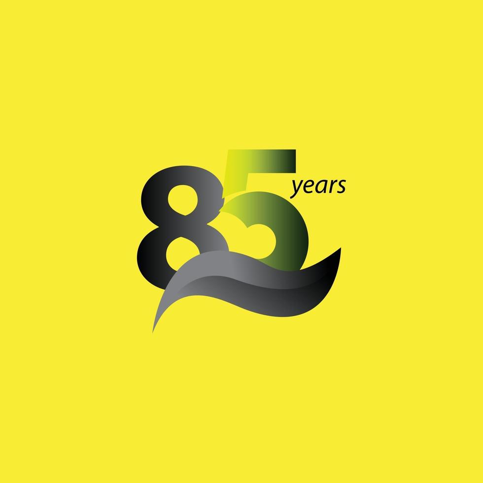 85 Years Anniversary Celebration Vector Template Design Illustration