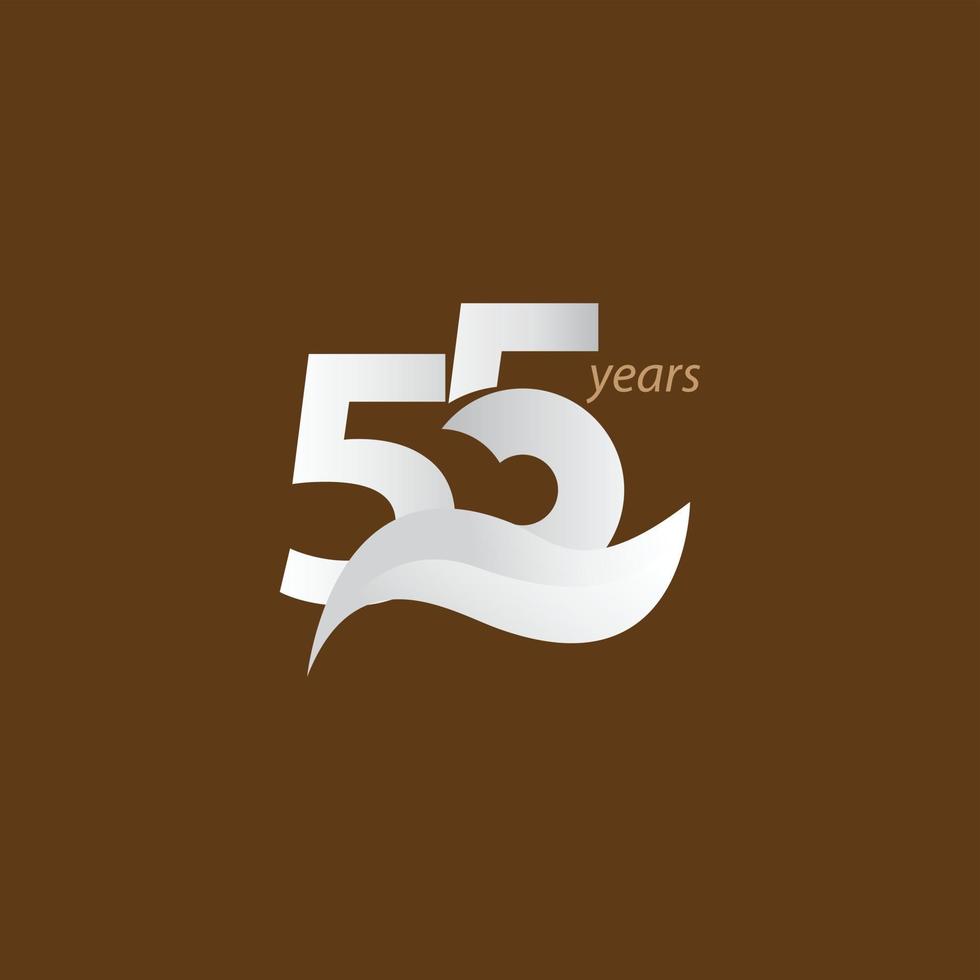 55 Years Anniversary Celebration Vector Template Design Illustration