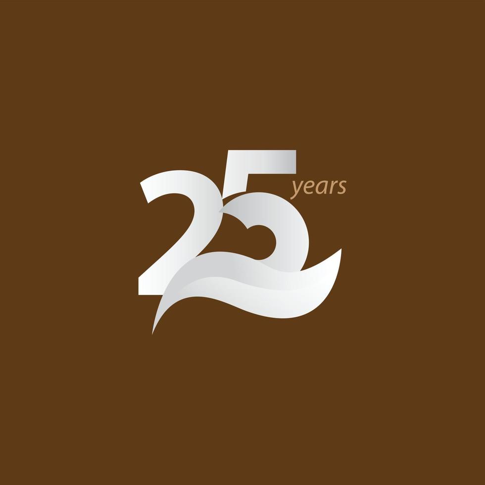25 Years Anniversary Celebration Vector Template Design Illustration