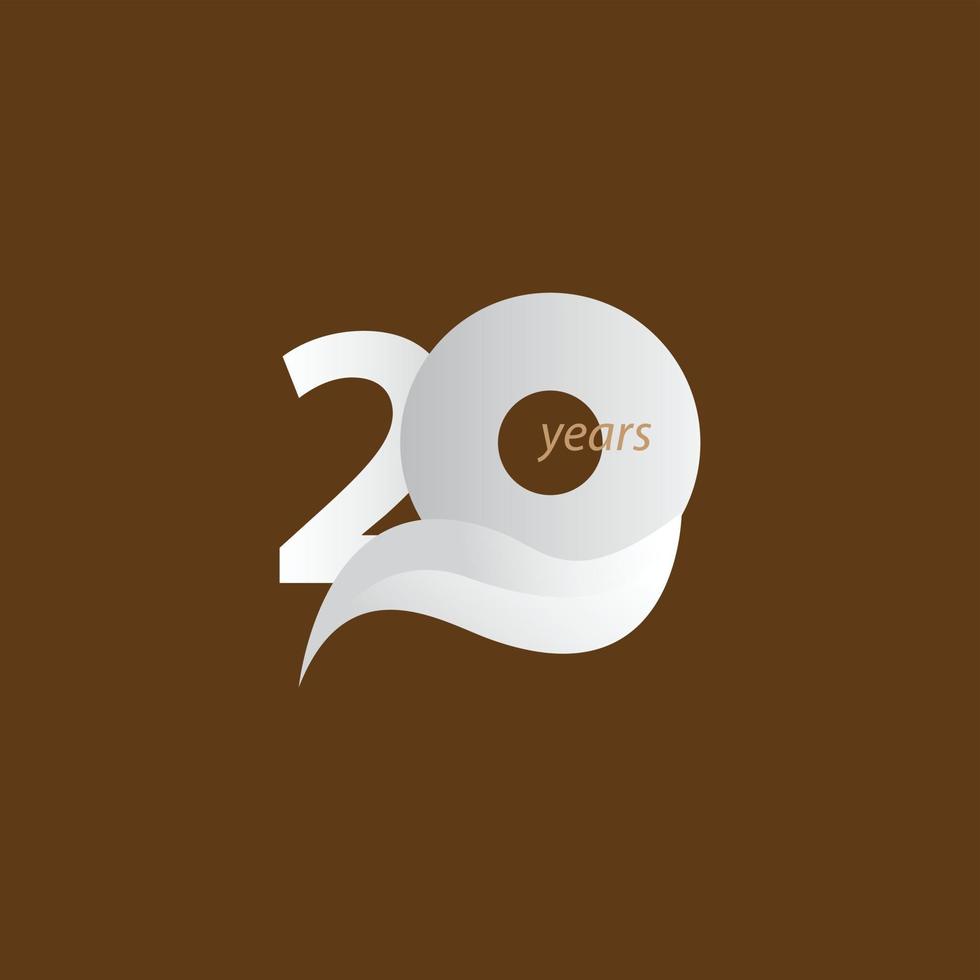 20 Years Anniversary Celebration Vector Template Design Illustration