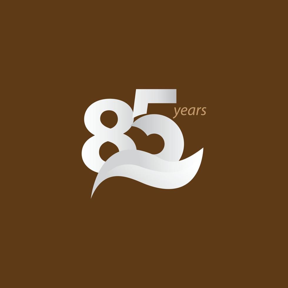 85 Years Anniversary Celebration Vector Template Design Illustration