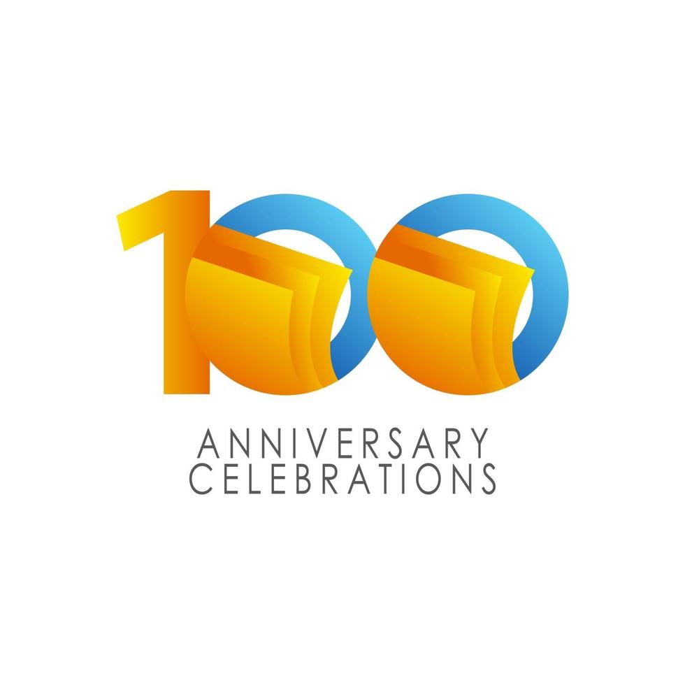 100 Years Anniversary Celebration Vector Template Design Illustration