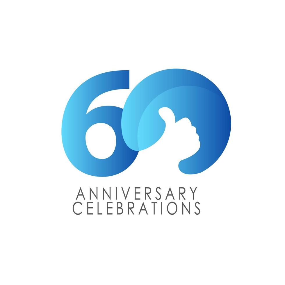 60 Years Anniversary Celebration Vector Template Design Illustration