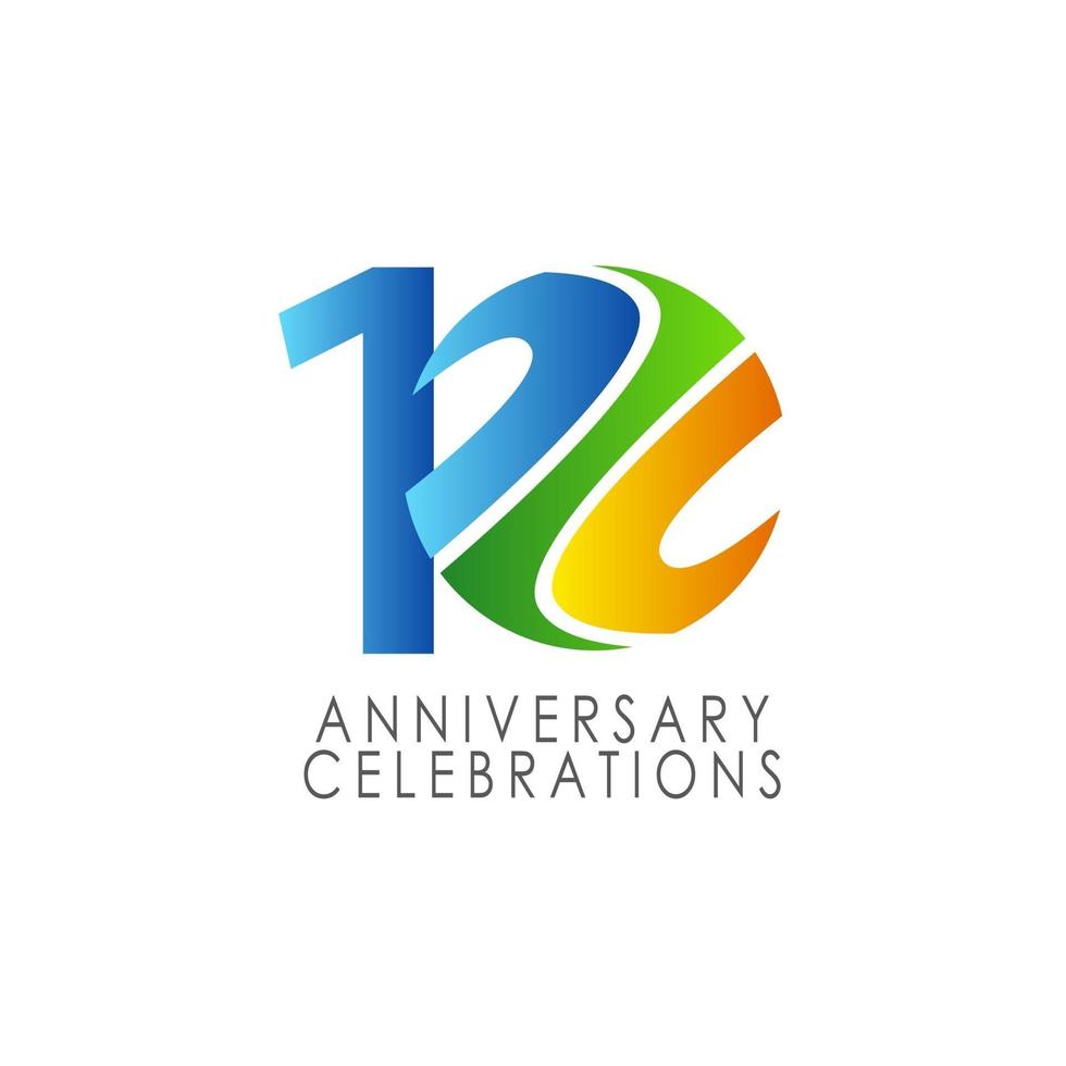 10 Years Anniversary Celebration Vector Template Design Illustration