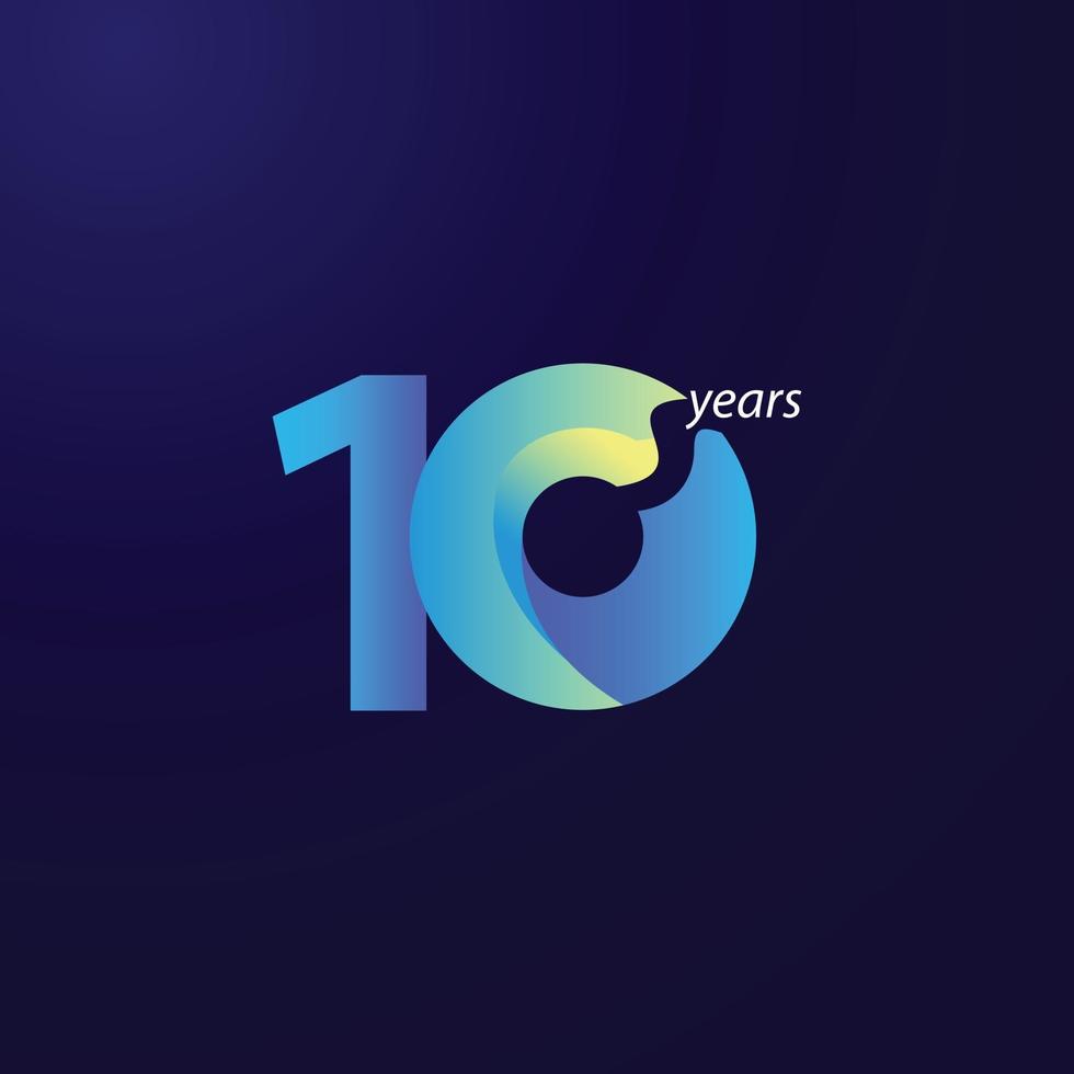 10 Years Anniversary Celebration Vector Template Design Illustration