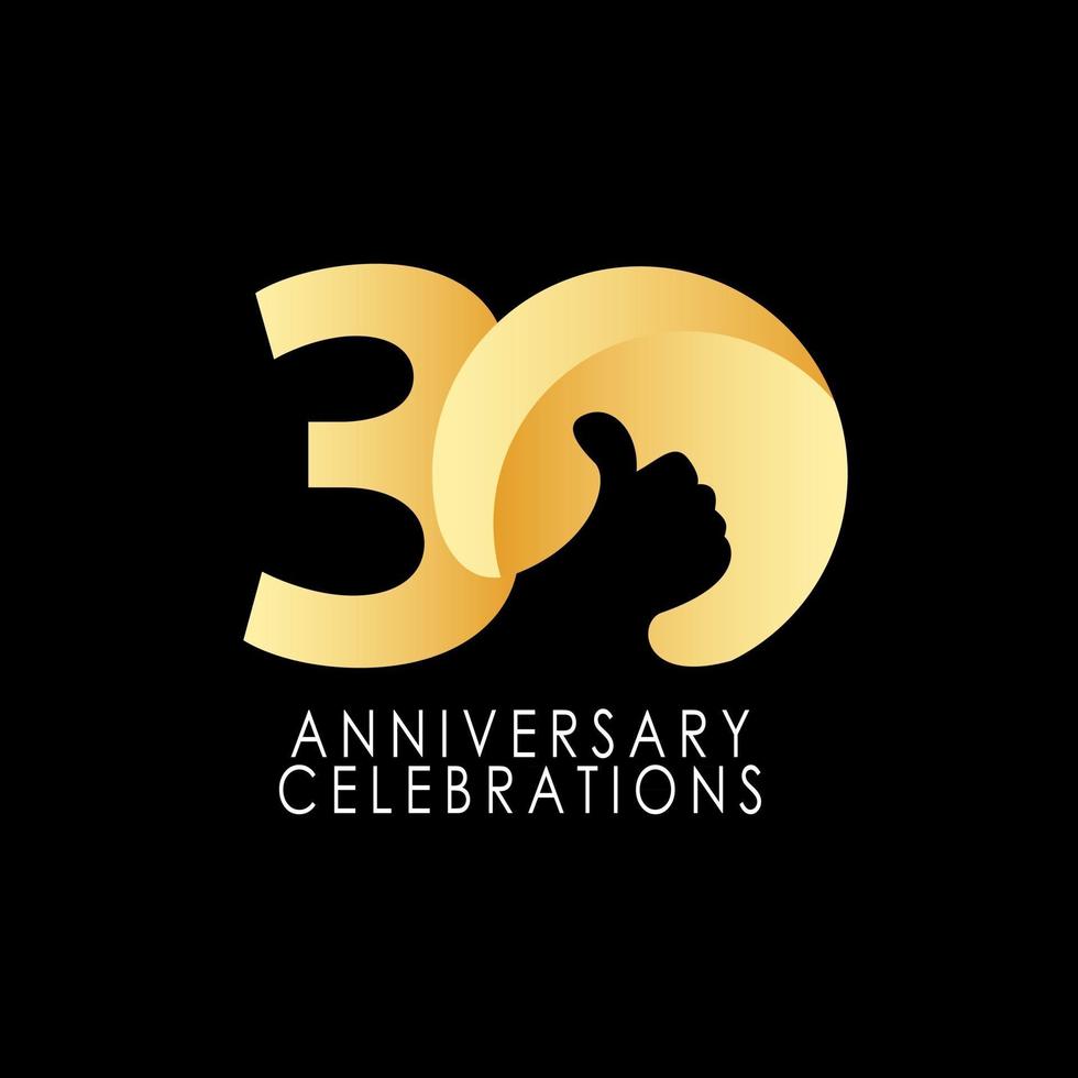 30 Years Anniversary Celebration Vector Template Design Illustration