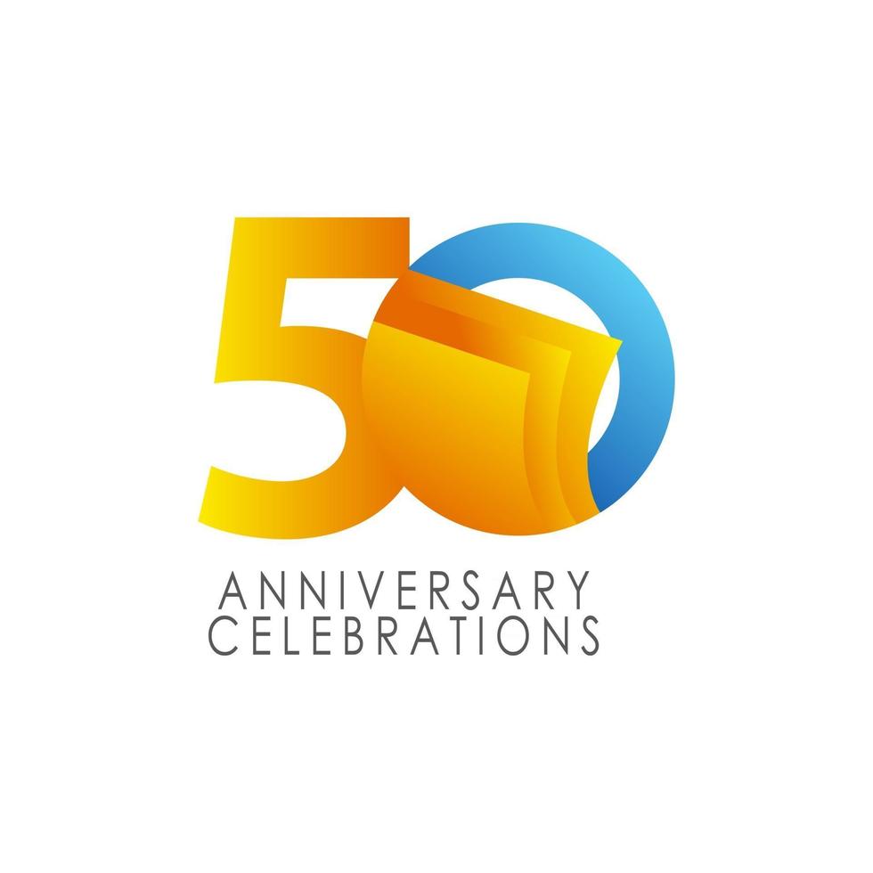 50 Years Anniversary Celebration Vector Template Design Illustration