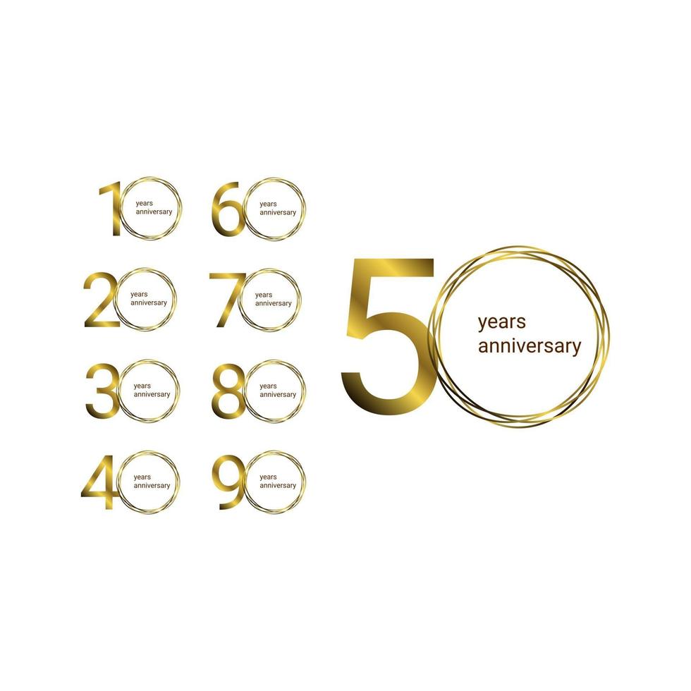 50 Years Anniversary Celebration Vector Template Design Illustration