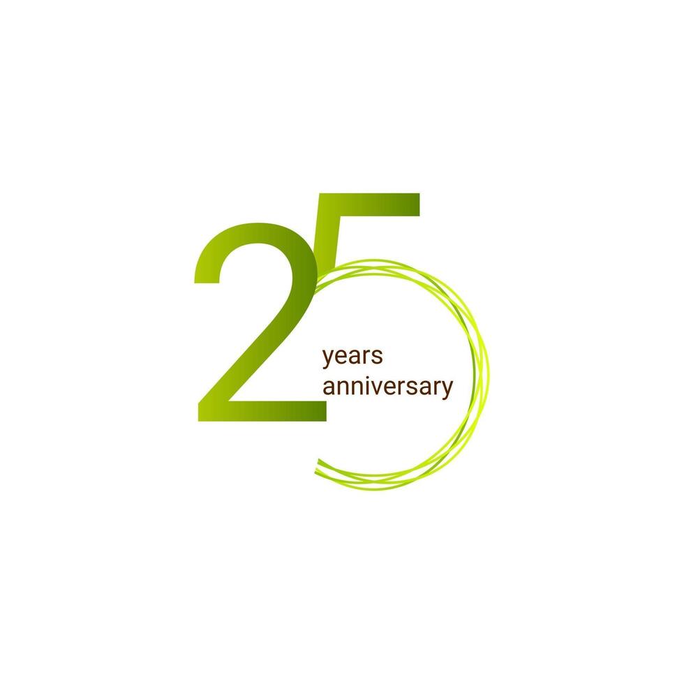 25 Years Anniversary Celebration Vector Template Design Illustration