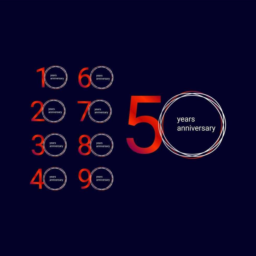 50 Years Anniversary Celebration Vector Template Design Illustration