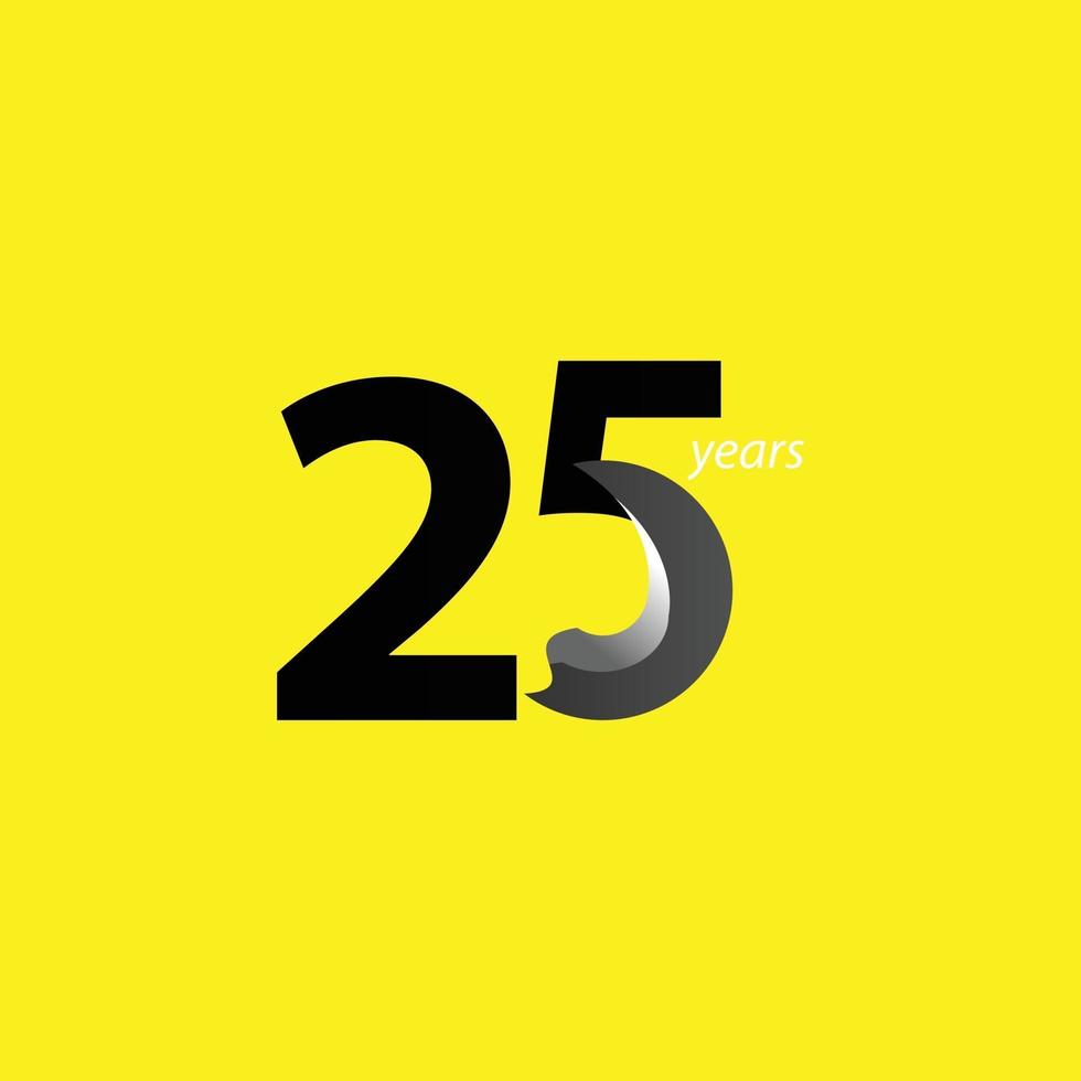 25 Years Anniversary Celebration Vector Template Design Illustration