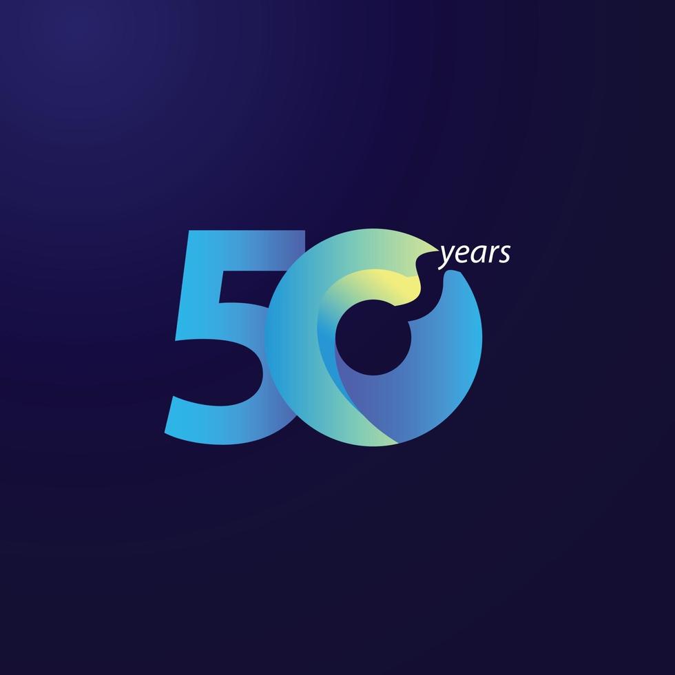 50 Years Anniversary Celebration Vector Template Design Illustration