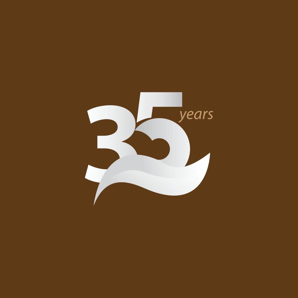 35 Years Anniversary Celebration Vector Template Design Illustration