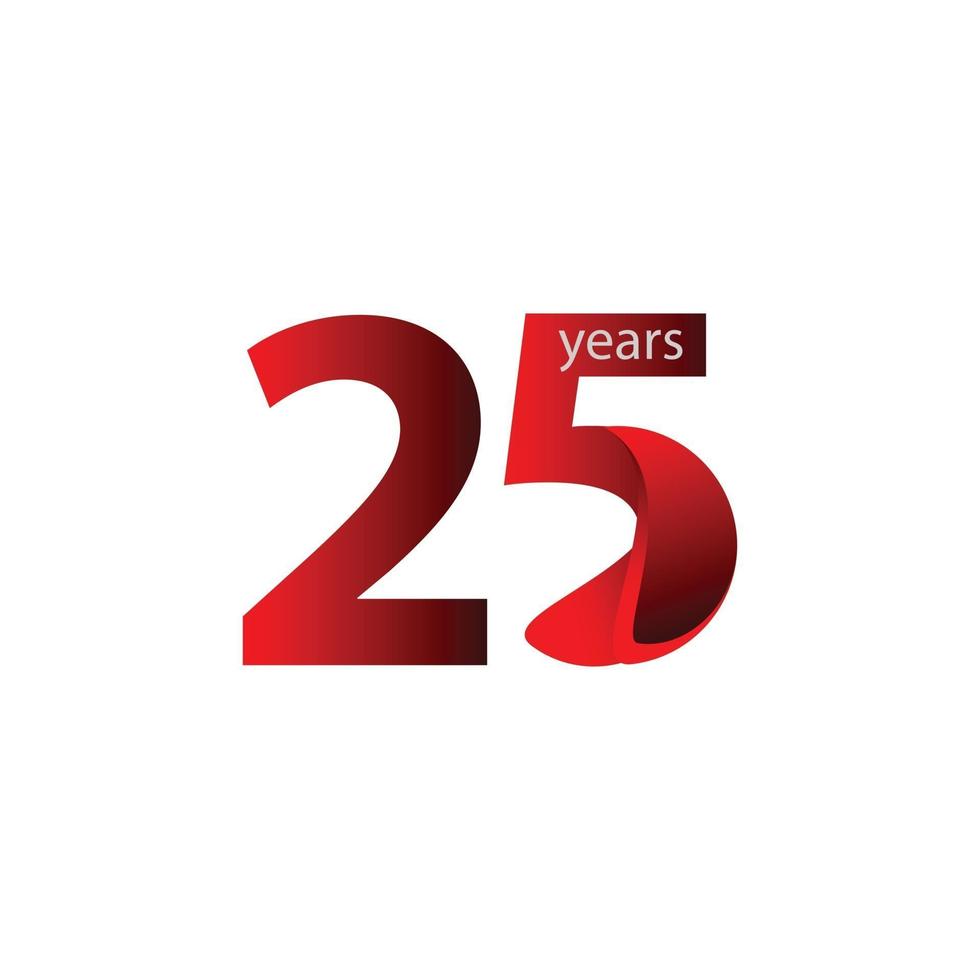 25 Years Anniversary Celebration Vector Template Design Illustration