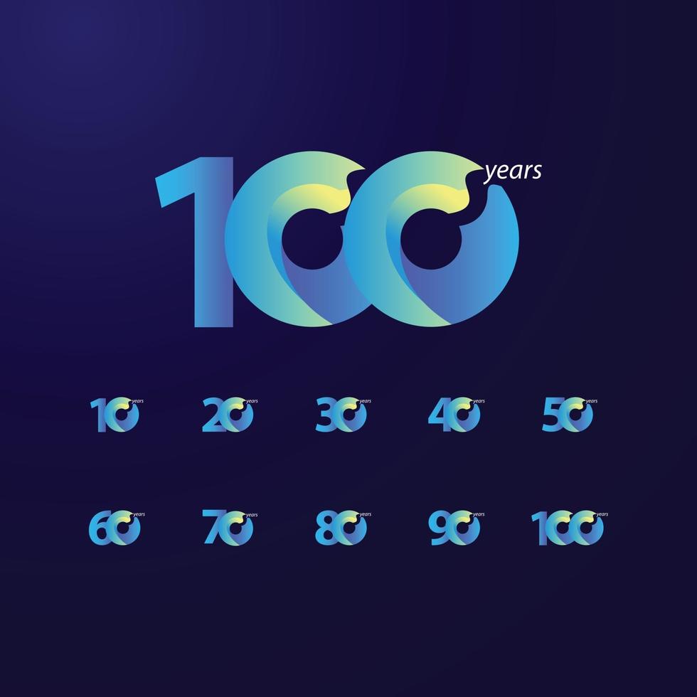 100 Years Anniversary Celebration Vector Template Design Illustration