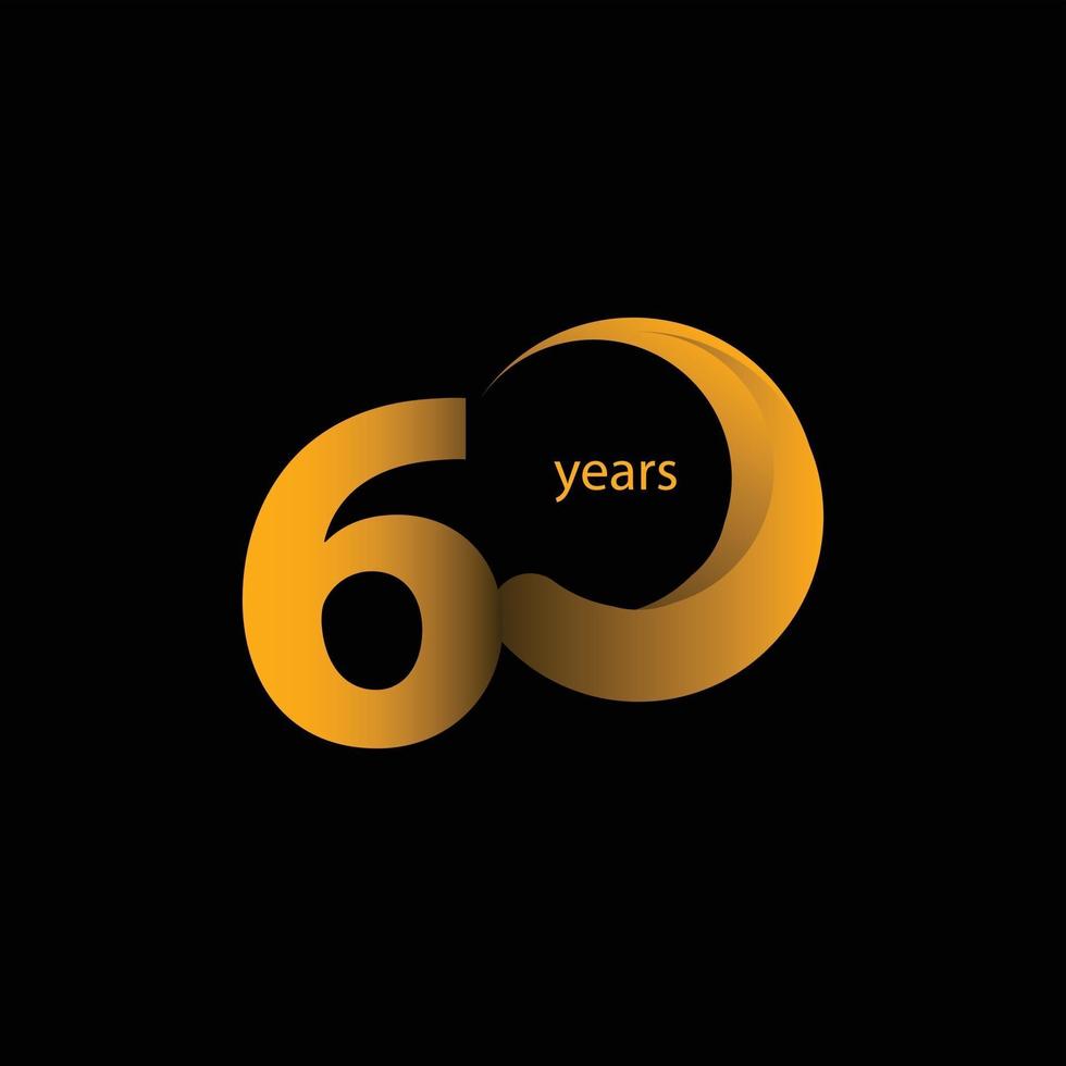 60 Years Anniversary Celebration Vector Template Design Illustration