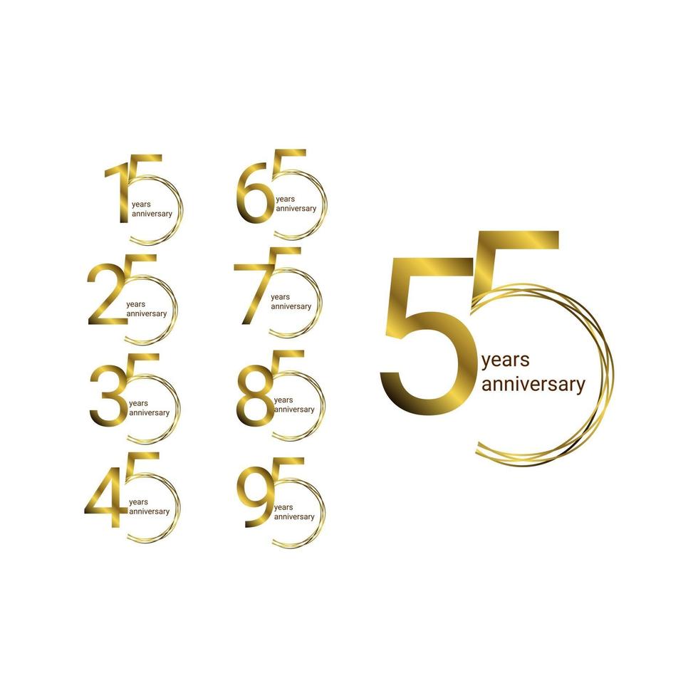 55 Years Anniversary Celebration Vector Template Design Illustration