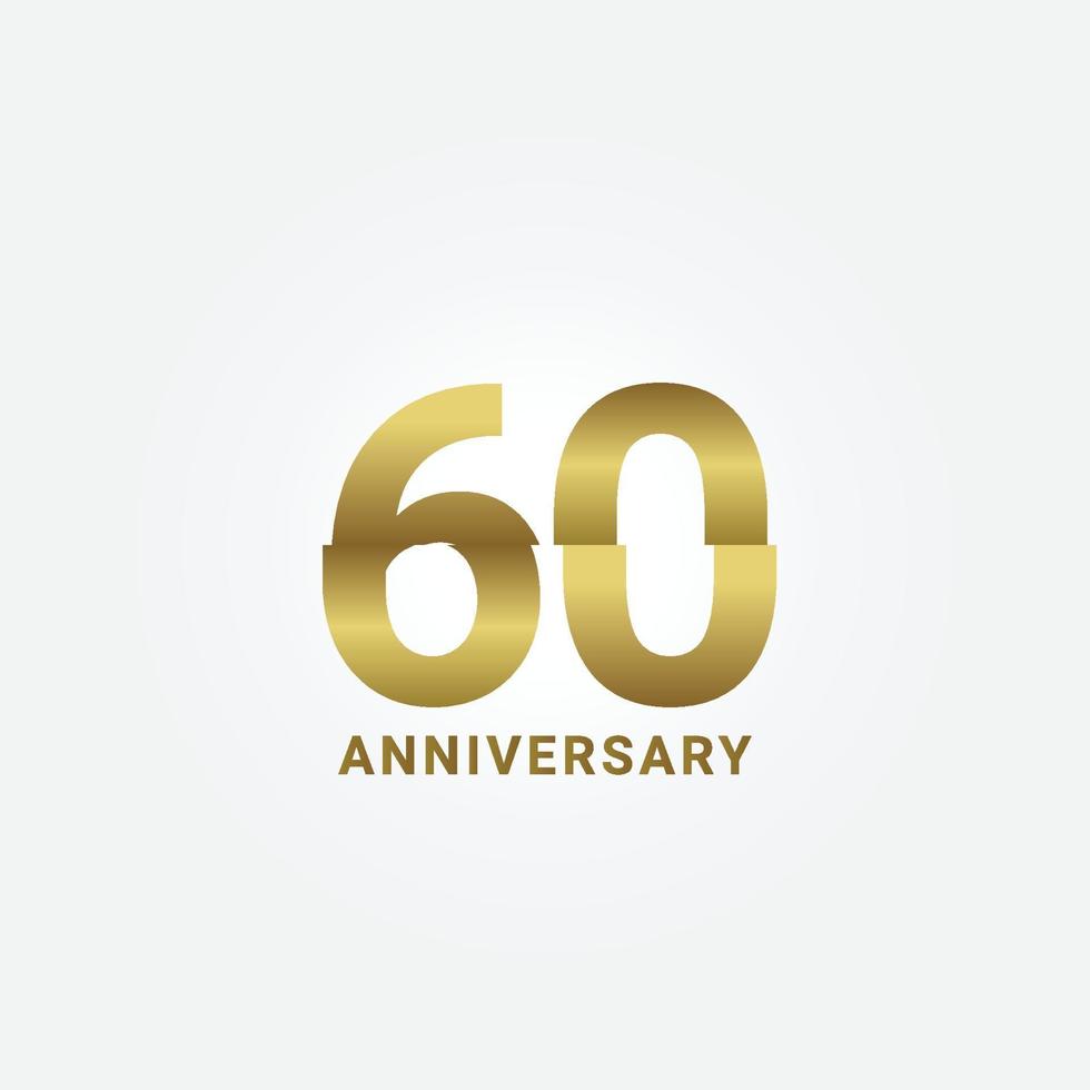 60 Years Anniversary Celebration Vector Template Design Illustration